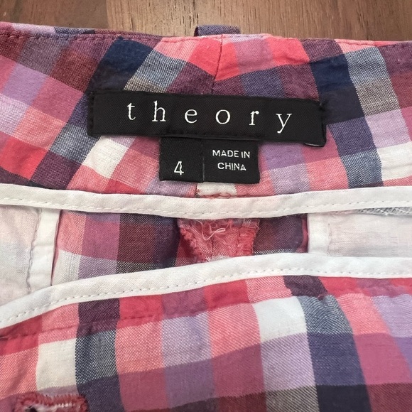 Theory “Evan” Plaid Women's Skirt - Pink and Blue. Size 4 - Picture 3 of 9
